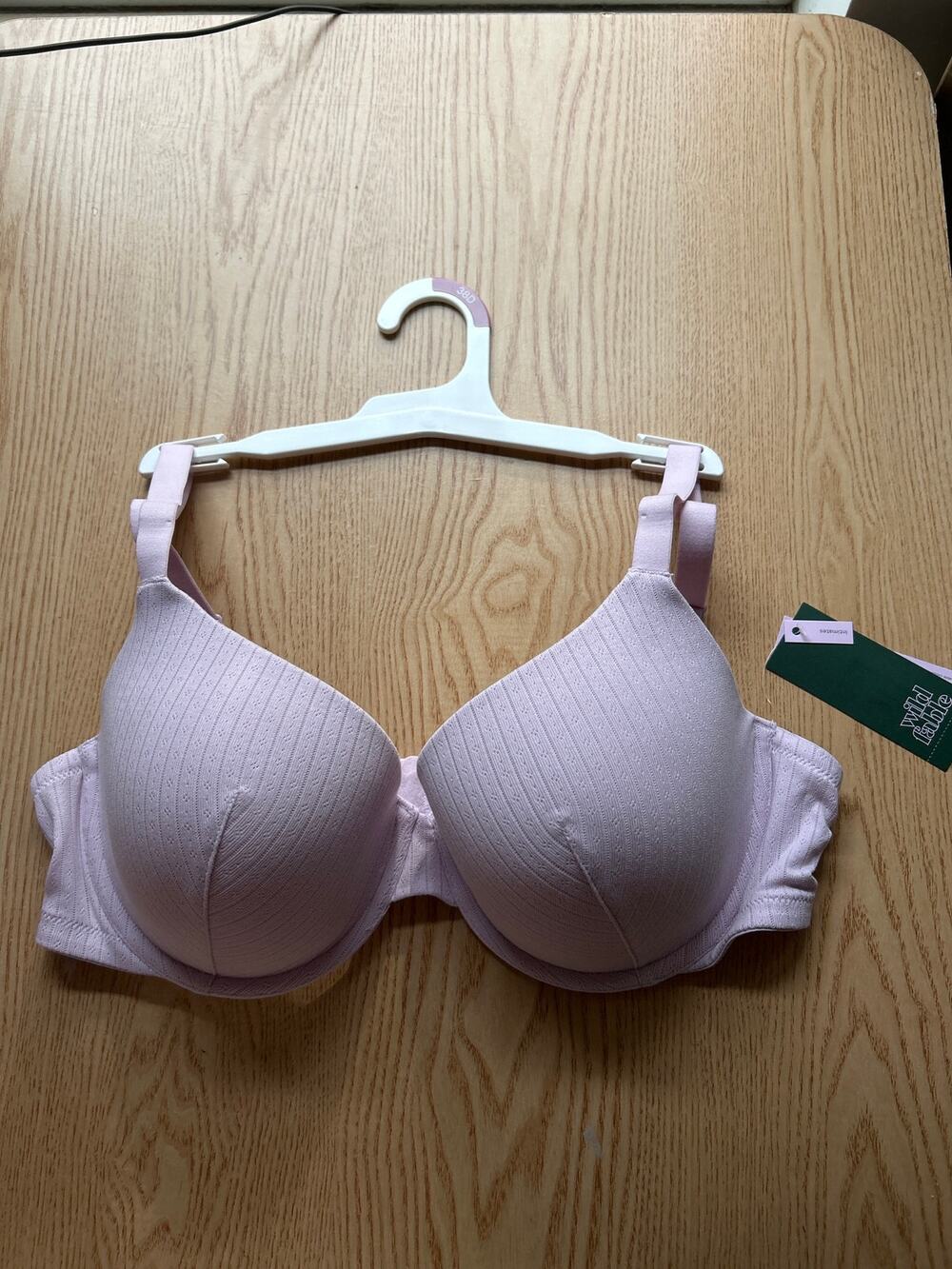 New Women’s Wild Fable Underwired Soft Cloth Feel Bra Lavender Pink Size 38D